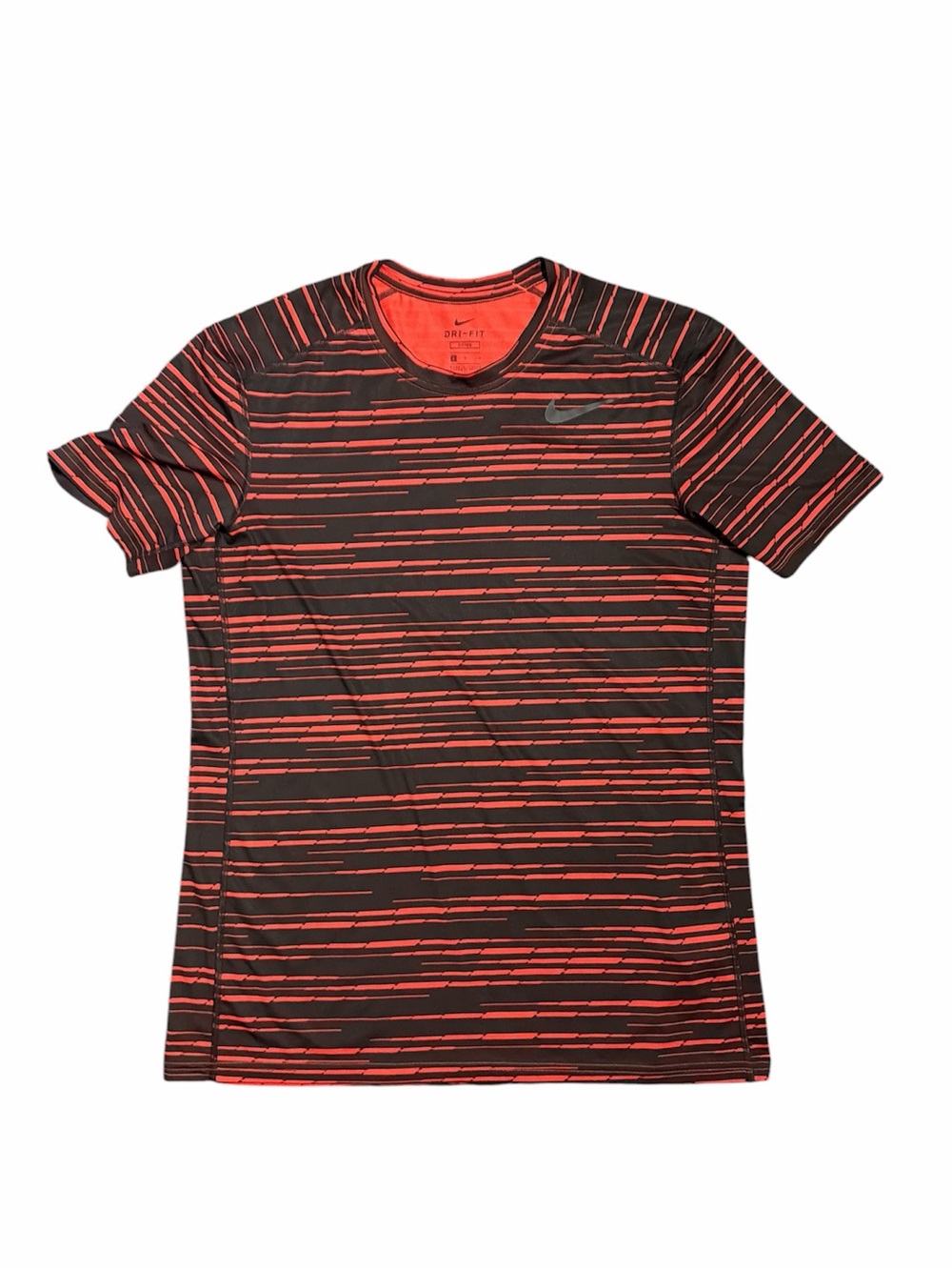 Nike Dri-FIT Fitted Performance Training Shirt Black/Red Size Large